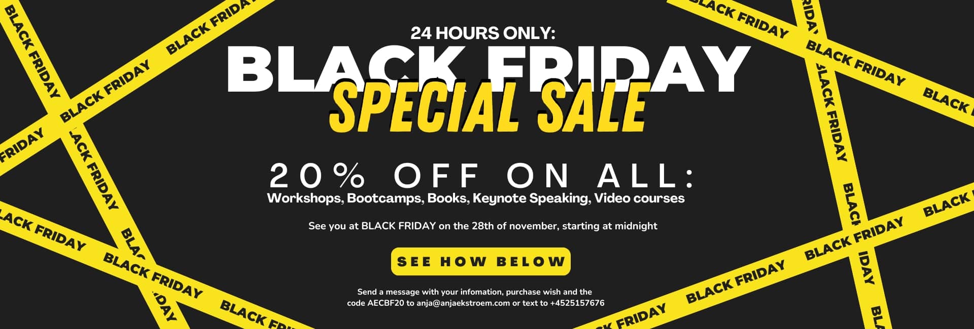 Black Friday offer photographer and teacher Anja Ekstrøm